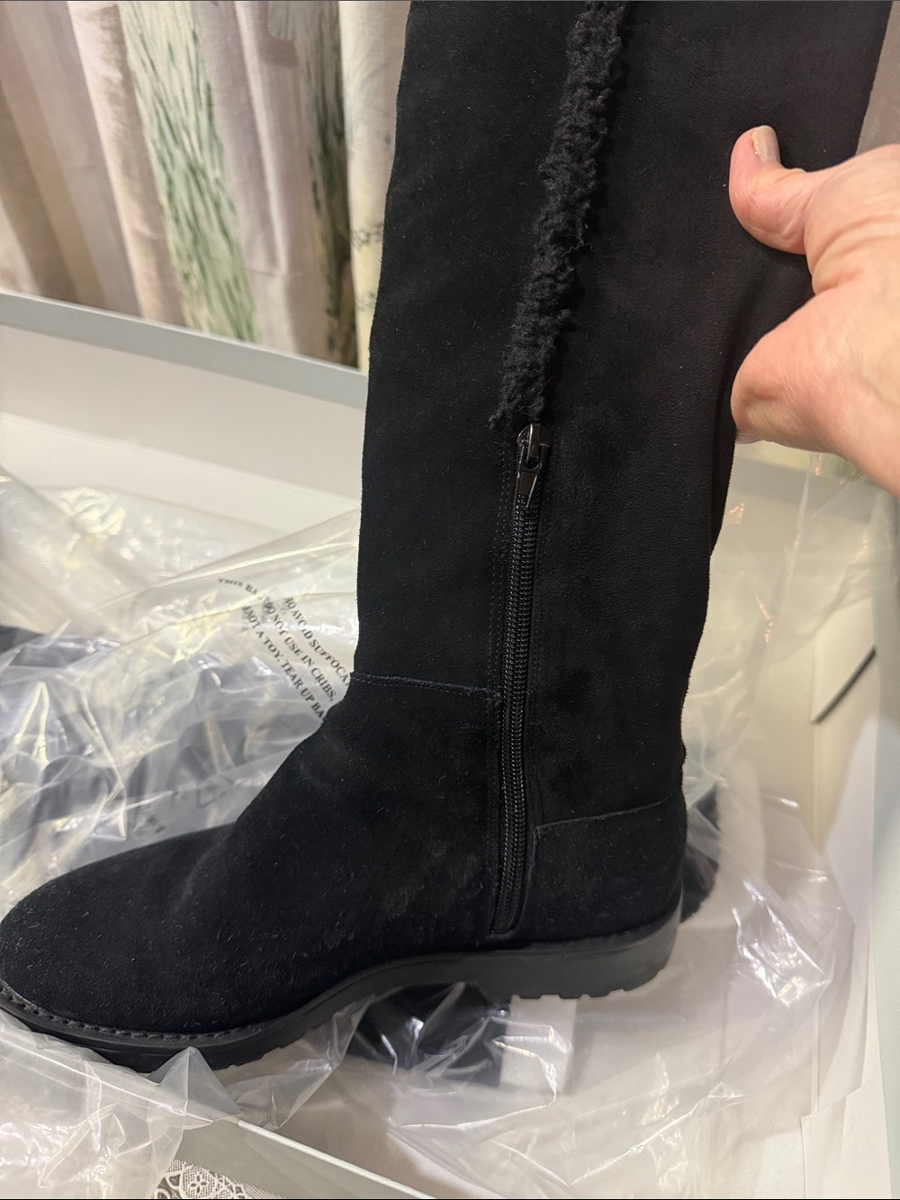 Sole Society Black Suede Over-the-Knee Boot - Picture 7 of 8